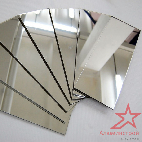 Зеркальный полистирол GEBAU 2000x1000x1 серебро